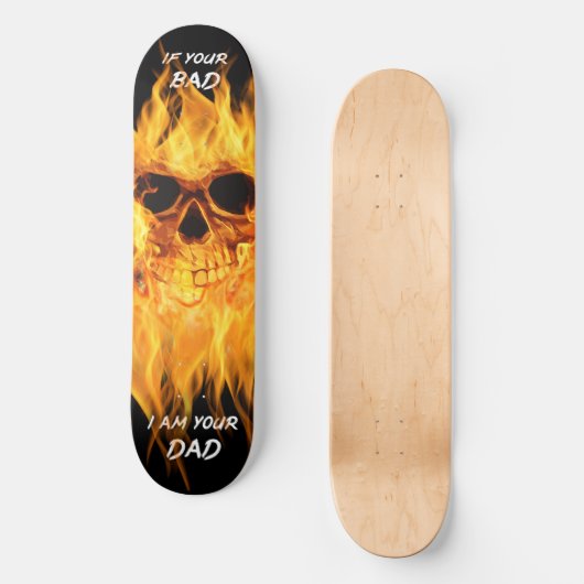 Funny gothic skull Skateboard (Voorkant)