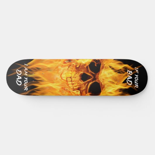 Funny gothic skull Skateboard (Horizontaal)