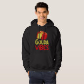 Funny Gouda Lover Cheesus More Cheese Brie Gouda V Hoodie (Voorkant volledig)