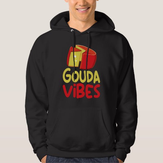 Funny Gouda Lover Cheesus More Cheese Brie Gouda V Hoodie (Voorkant)