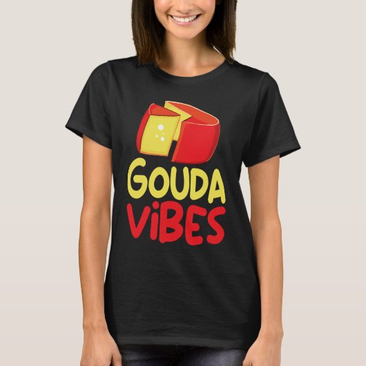 Funny Gouda Lover Cheesus More Cheese Brie Gouda V T-shirt (Voorkant)
