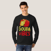Funny Gouda Lover Cheesus More Cheese Brie Gouda V T-shirt (Voorkant volledig)