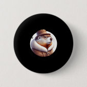 Funny Goundhog Graphic Ronde Button 5,7 Cm (Voorkant)