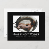 Funny Government Employee Briefkaart (Voorkant / Achterkant)