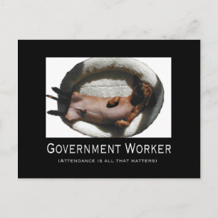 Funny Government Employee Briefkaart