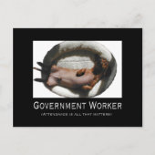 Funny Government Employee Briefkaart (Voorkant)