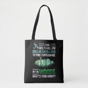 Funny GPS Geocache Wood Outdoorgeocaching Tote Bag
