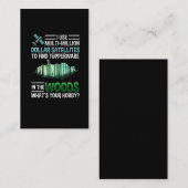 Funny GPS Geocache Wood Outdoorgeocaching Visitekaartje (Voorkant / Achterkant)