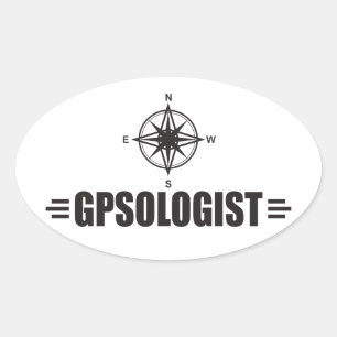 Funny GPS Ovale Sticker