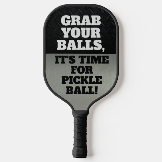 Funny grab je ballen op de poel pickleball paddle (Achterkant)