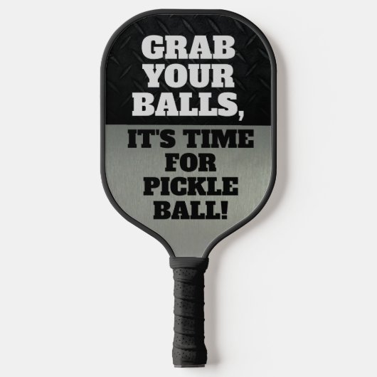Funny grab je ballen op de poel pickleball paddle (Voorkant)
