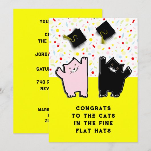 Funny Graduation Party Kaart (Voorkant / Achterkant)