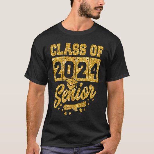 Funny Graduation Senior 24 Class Of 2024 Teacher S T-shirt (Voorkant)