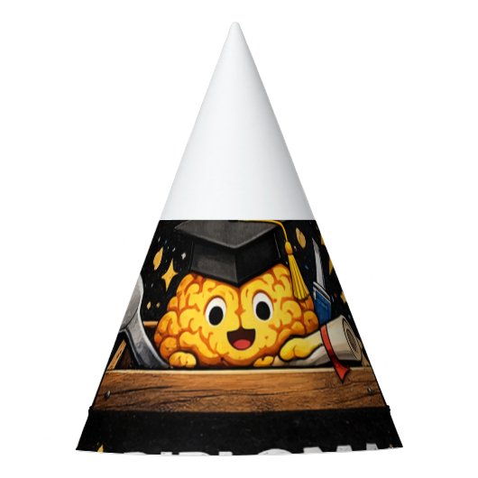 Funny Graduation Shirt – I Graduated Now What Feesthoedjes (Voorkant)