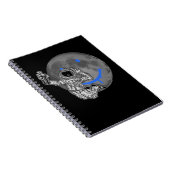 Funny Graffiti Sprayer Astronaut Moon Notitieboek (Rechterzijde)