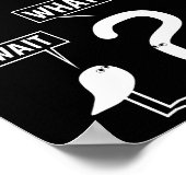 Funny Grammar Comma en het vraagteken wachten, wat Poster (Hoek)