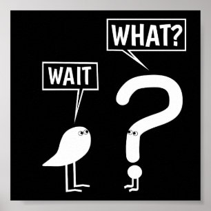 Funny Grammar Comma en het vraagteken wachten, wat Poster