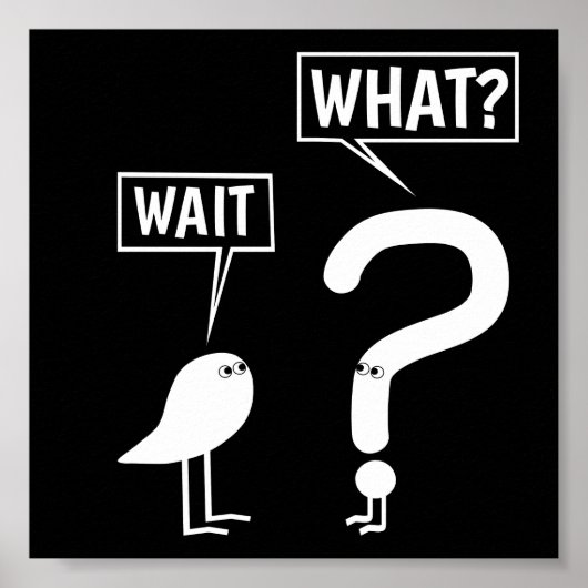 Funny Grammar Comma en het vraagteken wachten, wat Poster (Voorkant)