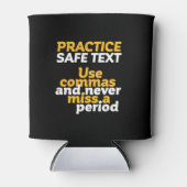 Funny Grammar Humor Practice Safe Text Use Comma Blikjeskoeler (Voorkant)