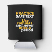 Funny Grammar Humor Practice Safe Text Use Comma Blikjeskoeler (Achterkant)