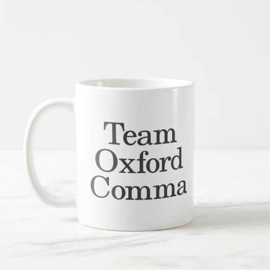 Funny Grammar Humor Quote Team Oxford Comma Koffiemok (Links)