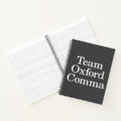 Funny Grammar Humor Quote Team Oxford Comma Notitieboek (Binnen)