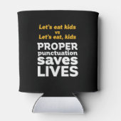 Funny Grammar Let's Eat Punctuation Save Lives Blikjeskoeler (Achterkant)