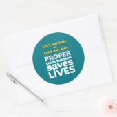Funny Grammar Let's Eat Punctuation Save Lives Ronde Sticker (Envelop)