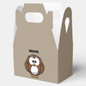 Funny Grammar Owl Cartoon for Writers & Word Nerds Bedankdoosjes (Geopend)