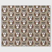 Funny Grammar Owl Cartoon for Writers & Word Nerds Cadeaupapier (Vlak)