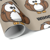 Funny Grammar Owl Cartoon for Writers & Word Nerds Cadeaupapier (Rol Hoek)