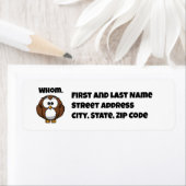 Funny Grammar Owl Cartoon for Writers & Word Nerds Etiket (Insitu)