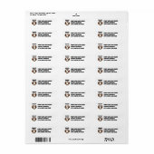 Funny Grammar Owl Cartoon for Writers & Word Nerds Etiket (Full Sheet)