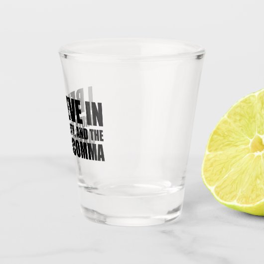 Funny Grammar | Oxford Comma Shot Glas (Rechts)
