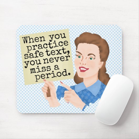 Funny Grammar Retro Humor | Praktische veilige tek Muismat (Met muis)