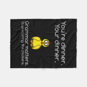 Funny Grammar - Stop Ing The Chickens Shirts Fleece Deken (Voorkant (Horizontaal))