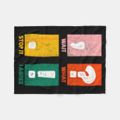 Funny Grammar Teacher,wait What Stop It I Agree Vi Fleece Deken (Voorkant (Horizontaal))