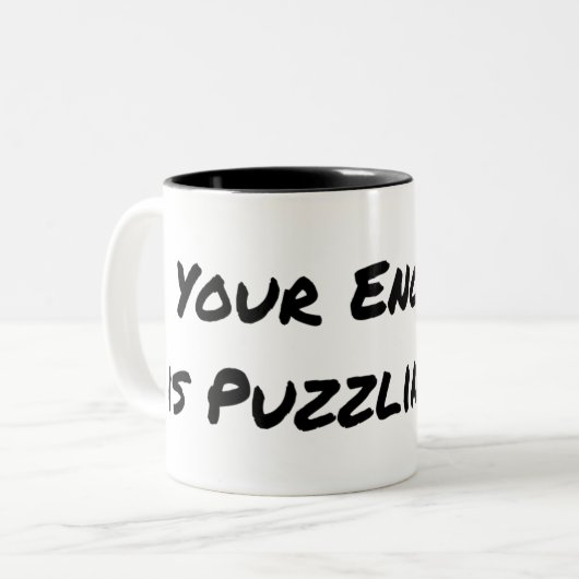 Funny Grammar Tweekleurige Koffiemok (Voorkant links)