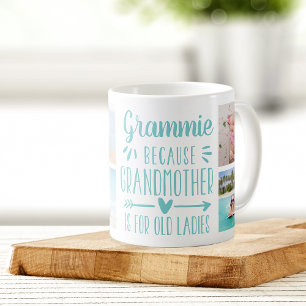 Funny Grammie Grandchildren Names & Photo Collage Koffiemok