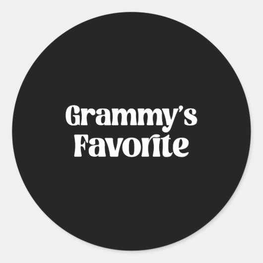 Funny Grammy’s Favorite Funny Grandparent Granhild Ronde Sticker (Voorkant)