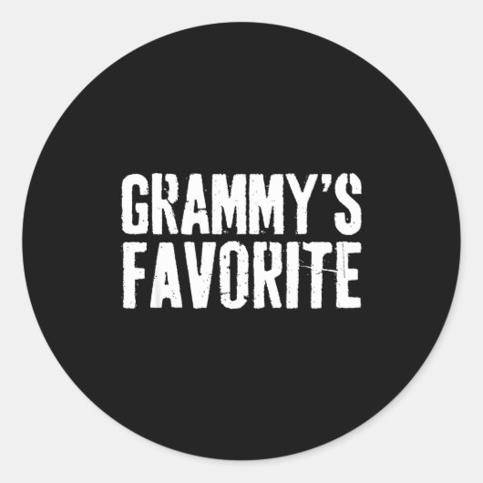 Funny Grammy’s Favorite Funny Grandparent Granhild Ronde Sticker (Voorkant)