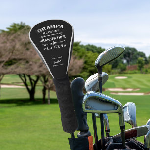 Funny Grampa Grandfather Monogram Golfheadcover