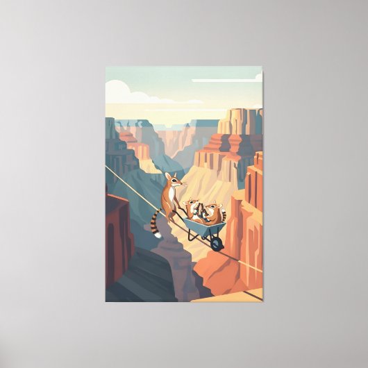 Funny Grand Canyon Canvas Afdruk (Voorkant)