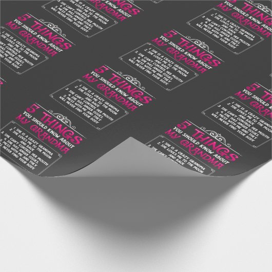 Funny Grandchildren Beste oma Cadeaupapier (Hoek)