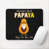Funny Grandfather World's Papa Papaya Pun  Muismat (Met muis)