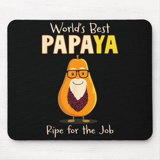 Funny Grandfather World's Papa Papaya Pun  Muismat (Voorkant)