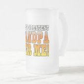 Funny Grandfathers Worlde Greatest opa Beer me Matglas Bierpul (Voorkant rechts)