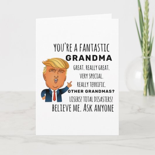Funny Grandma Birthday Best Gift Kaart (Voorkant)