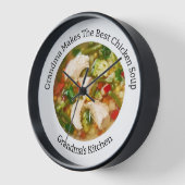 Funny Grandma Chicken Soup Kitchen Wall klokken (Hoek)