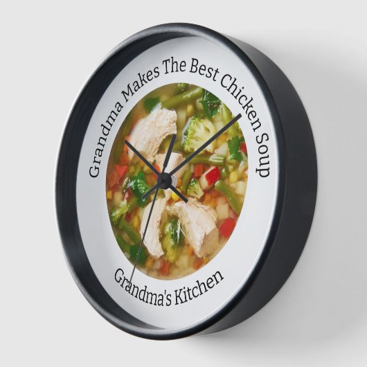 Funny Grandma Chicken Soup Kitchen Wall klokken (Hoek)